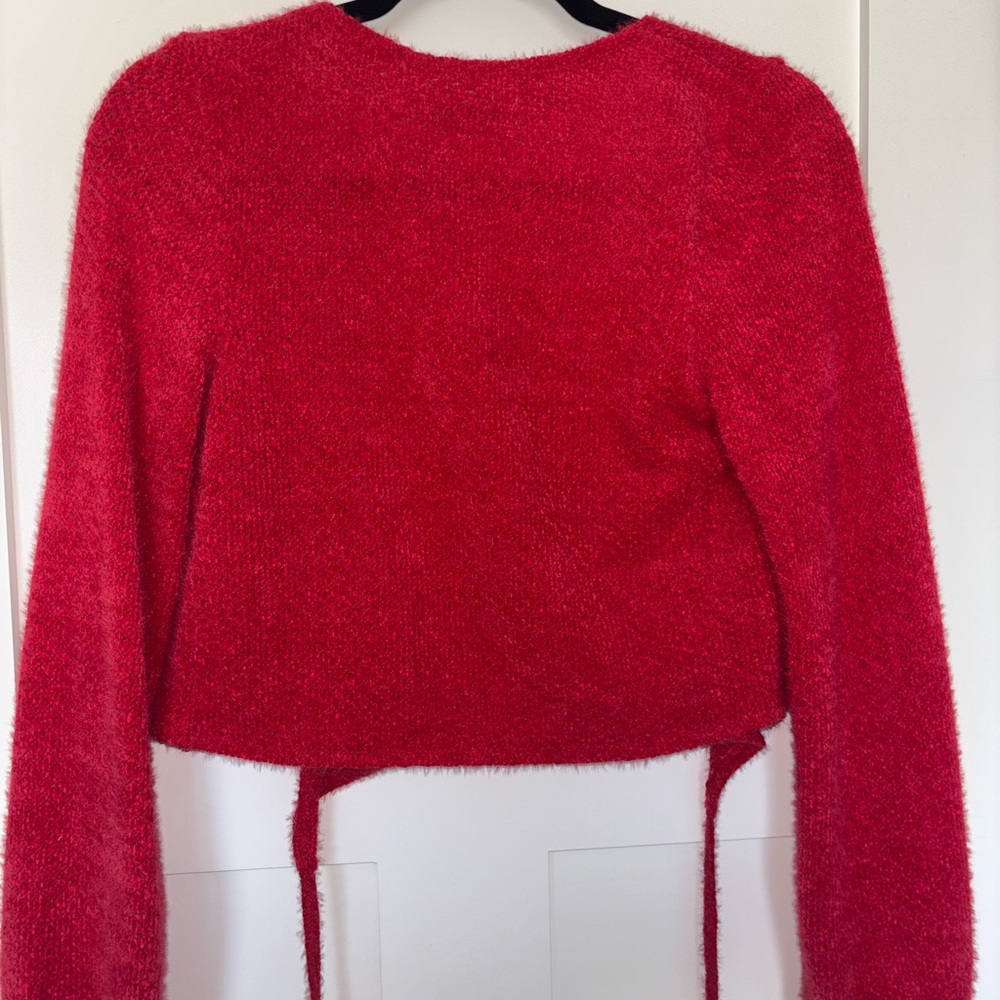 Red Women's Sweater - Picture 3 of 4